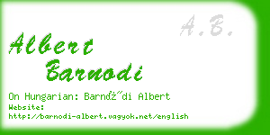 albert barnodi business card